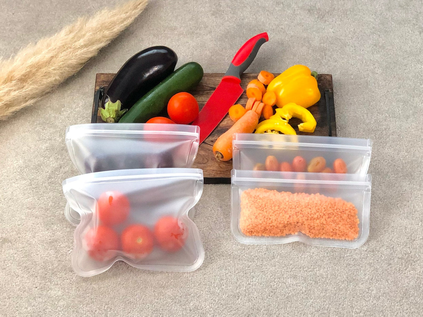 Washable & Reusable Eco Food Storage Bags - Sealable Food Bags