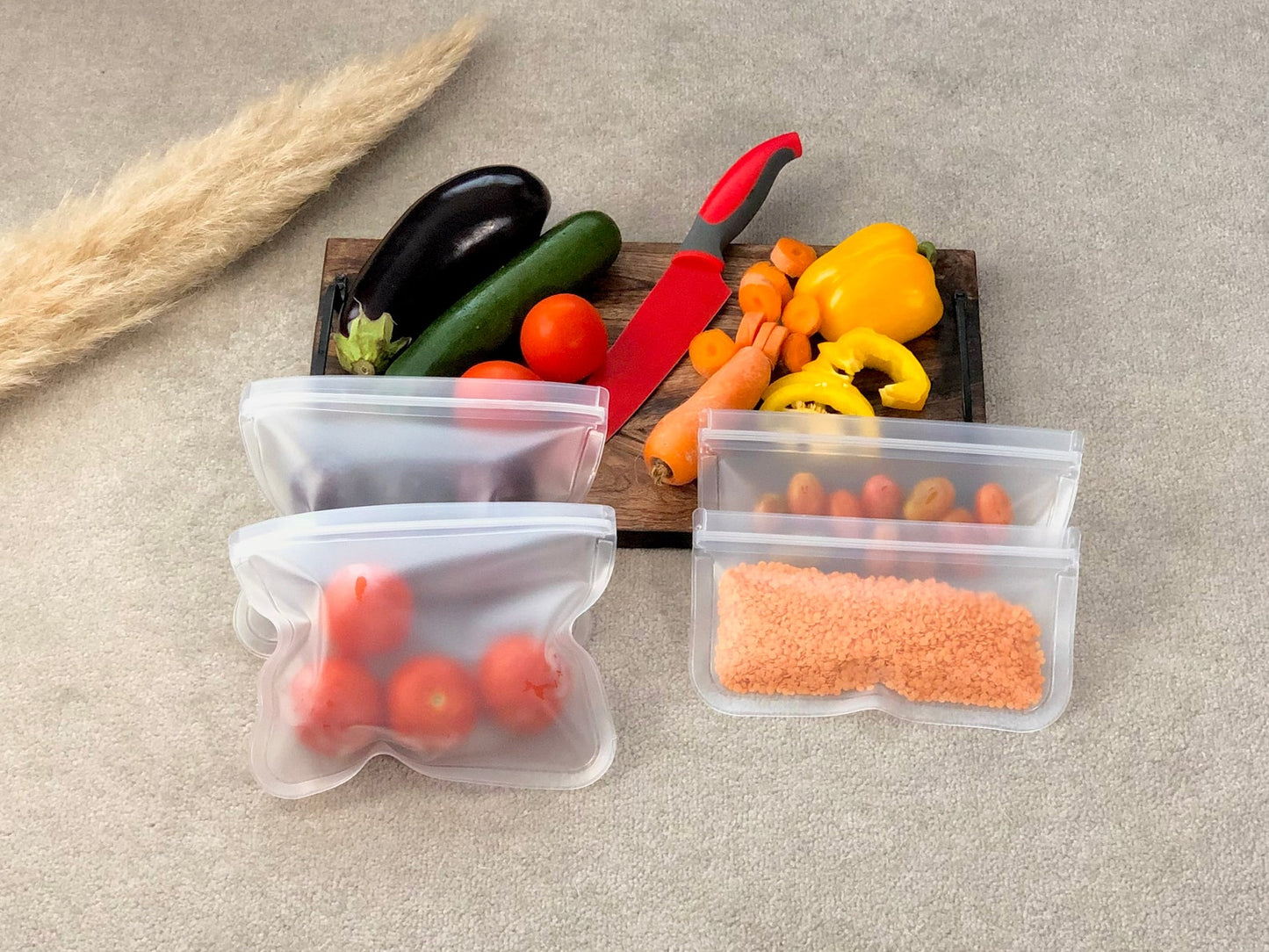 Washable & Reusable Eco Food Storage Bags - Sealable Food Bags