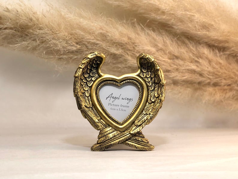 White Angel Wings Photo Frame - Remembrance Gifts