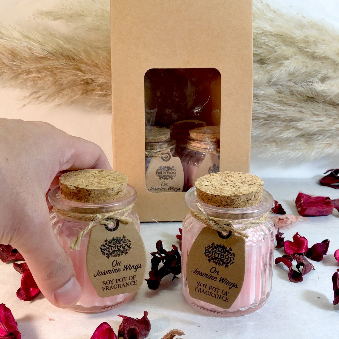 Jasmine Scented Soy Wax Candles - Vegan Wax Scented Candles