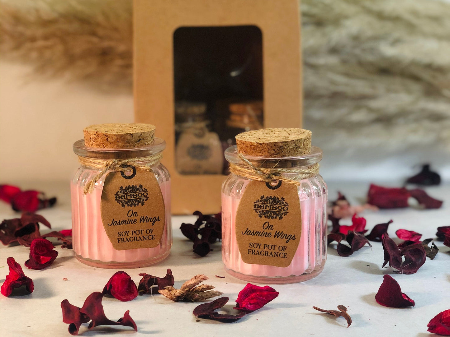 Jasmine Scented Soy Wax Candles - Vegan Wax Scented Candles