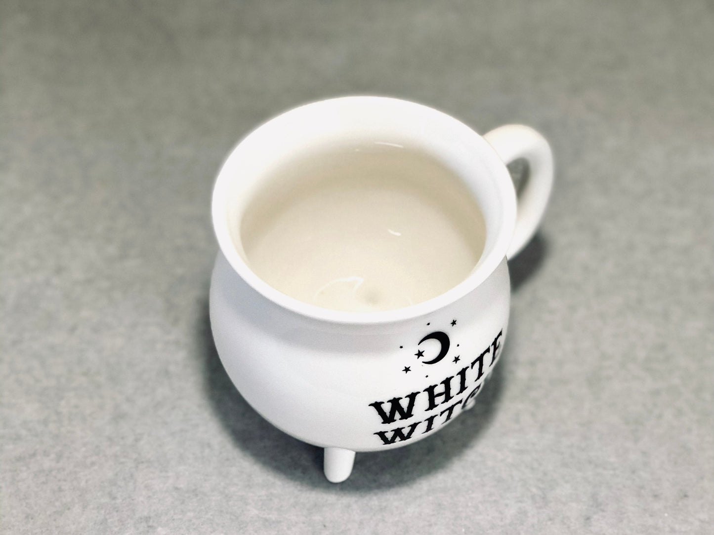 White Cauldron Mug - White Witch Mug - Gothic Gifts - Halloween