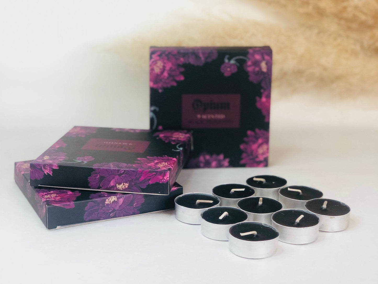 Black Opium Scented Tea Lights - Set of 9 Tea Light candles Giftset