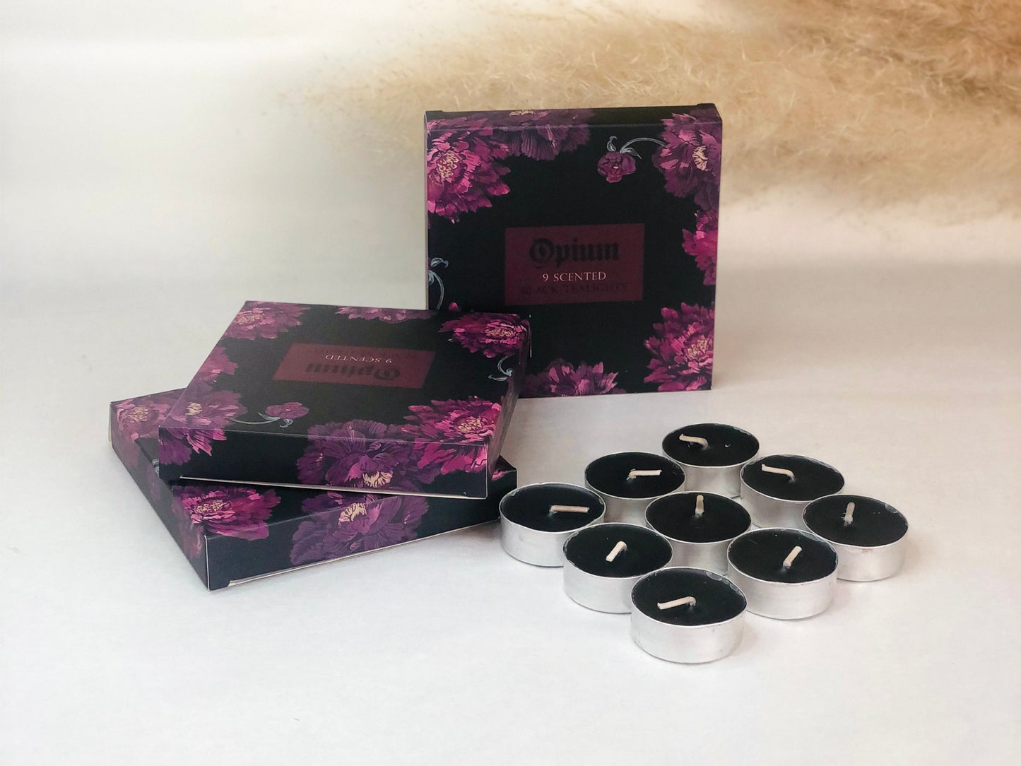 Black Opium Scented Tea Lights - Set of 9 Tea Light candles Giftset