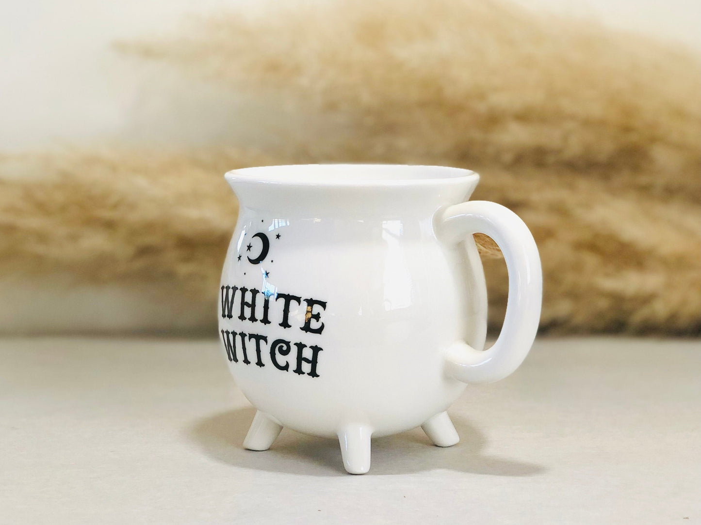 White Cauldron Mug - White Witch Mug - Gothic Gifts - Halloween