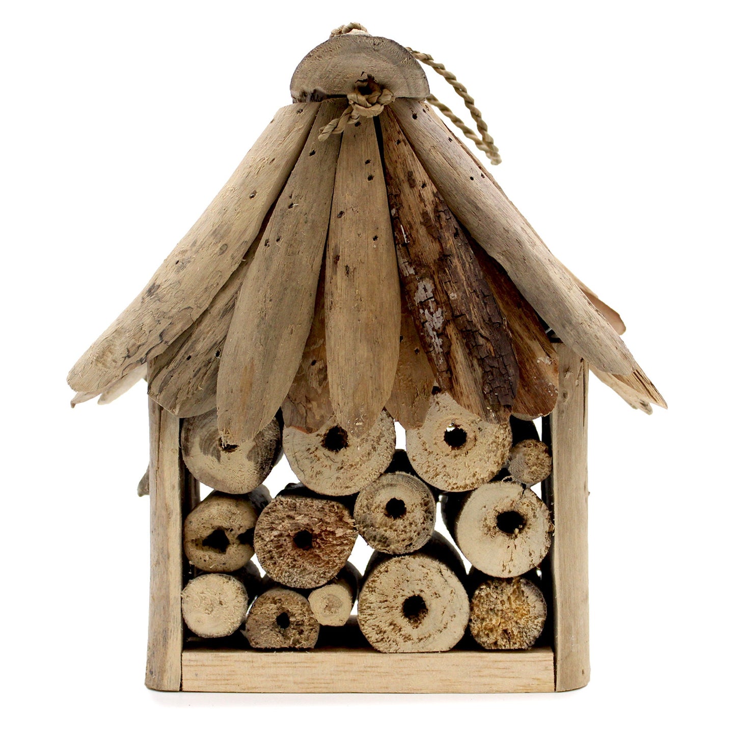 Driftwood Hanging Bee Hotel / Insect Box / Bug Box  - Recycled Wood Insect Box For Garden - Garden Decor