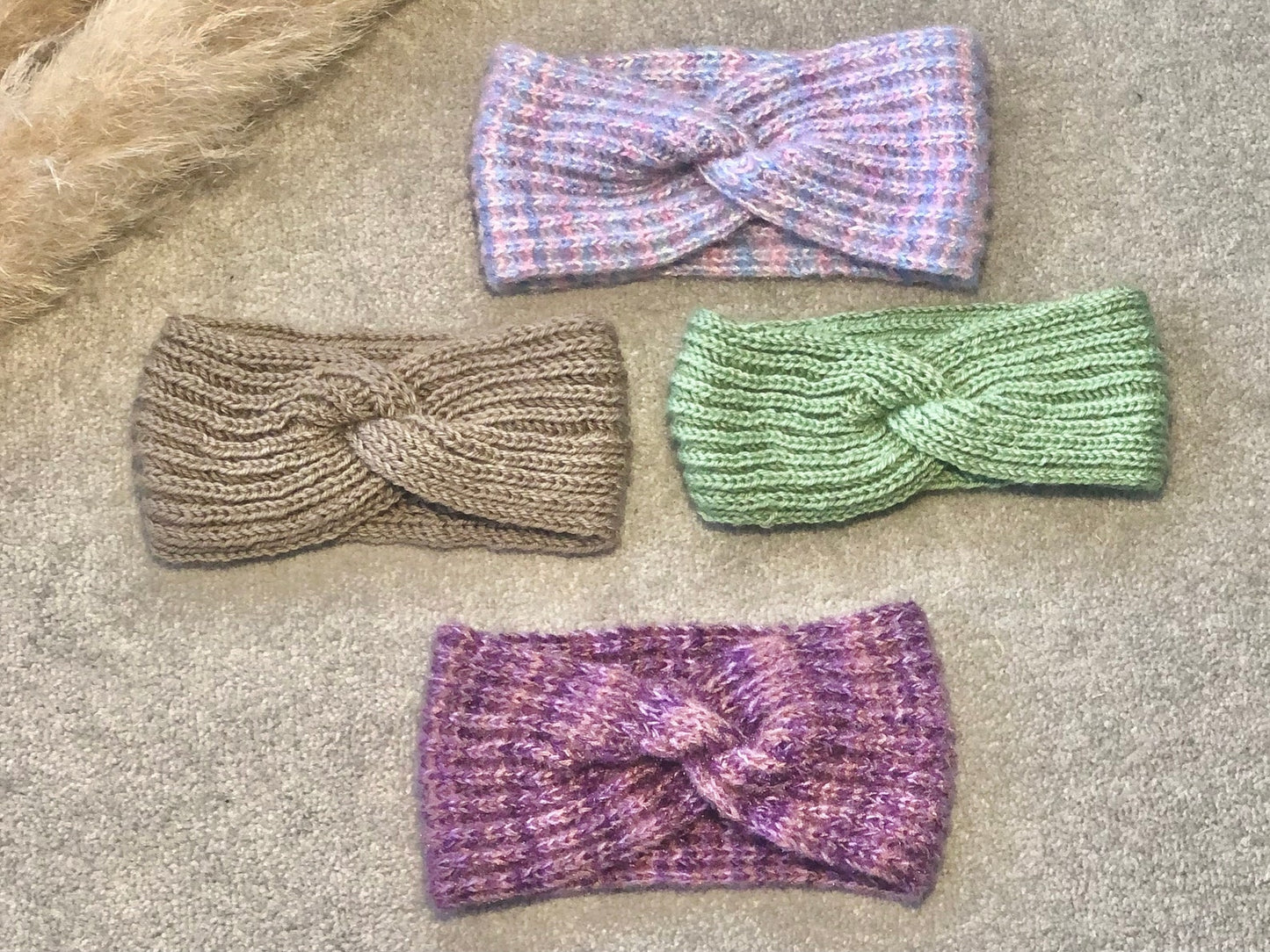 Knitted Knot Twist Headbands - Vintage Style Headband and Ear Warmers
