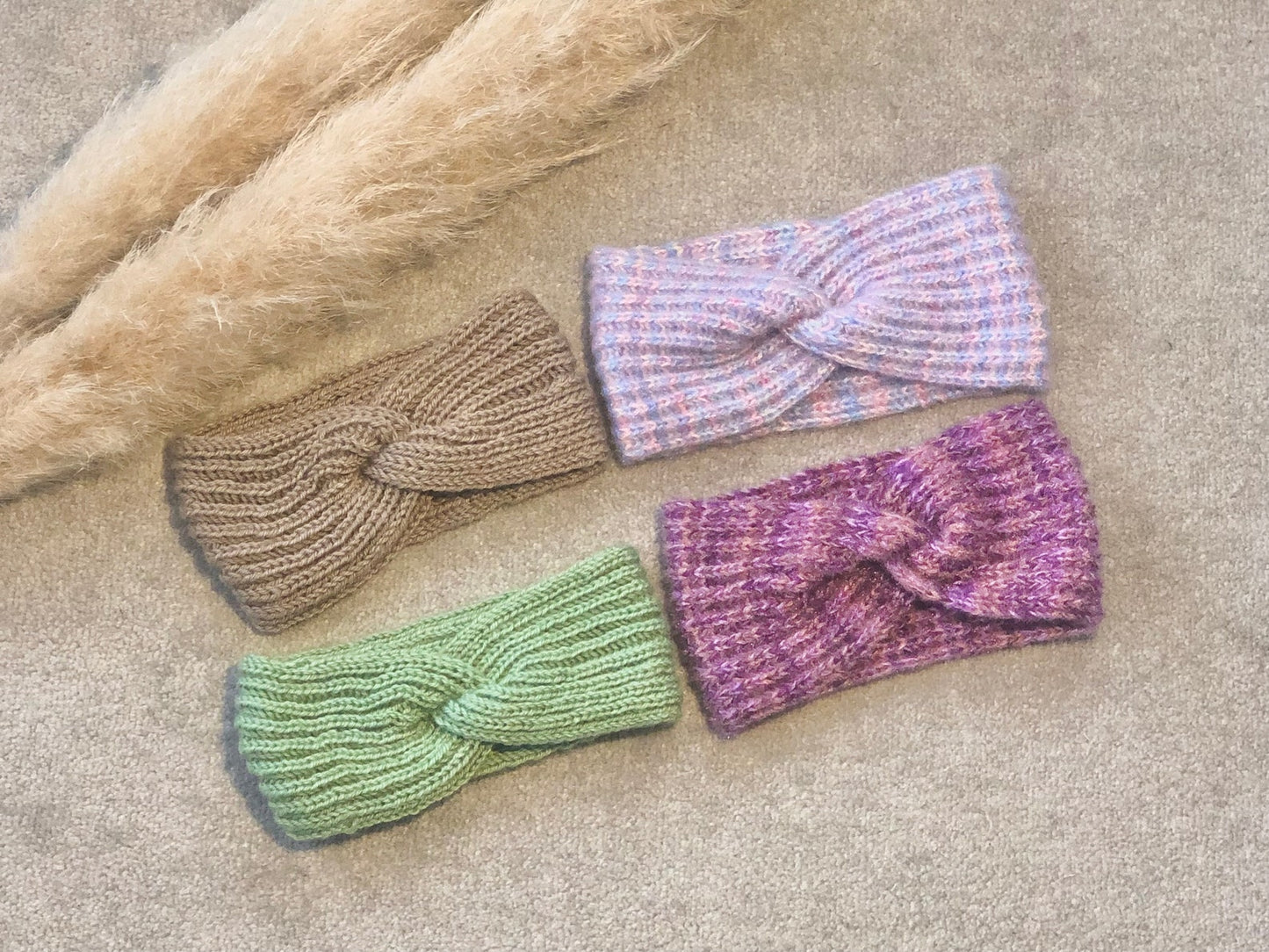 Knitted Knot Twist Headbands - Vintage Style Headband and Ear Warmers