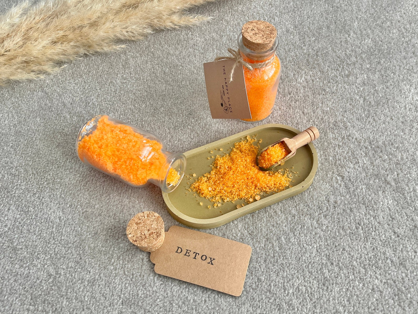 Total Detox Bath Salt in Glass Mason Jar - Home Spa Kit