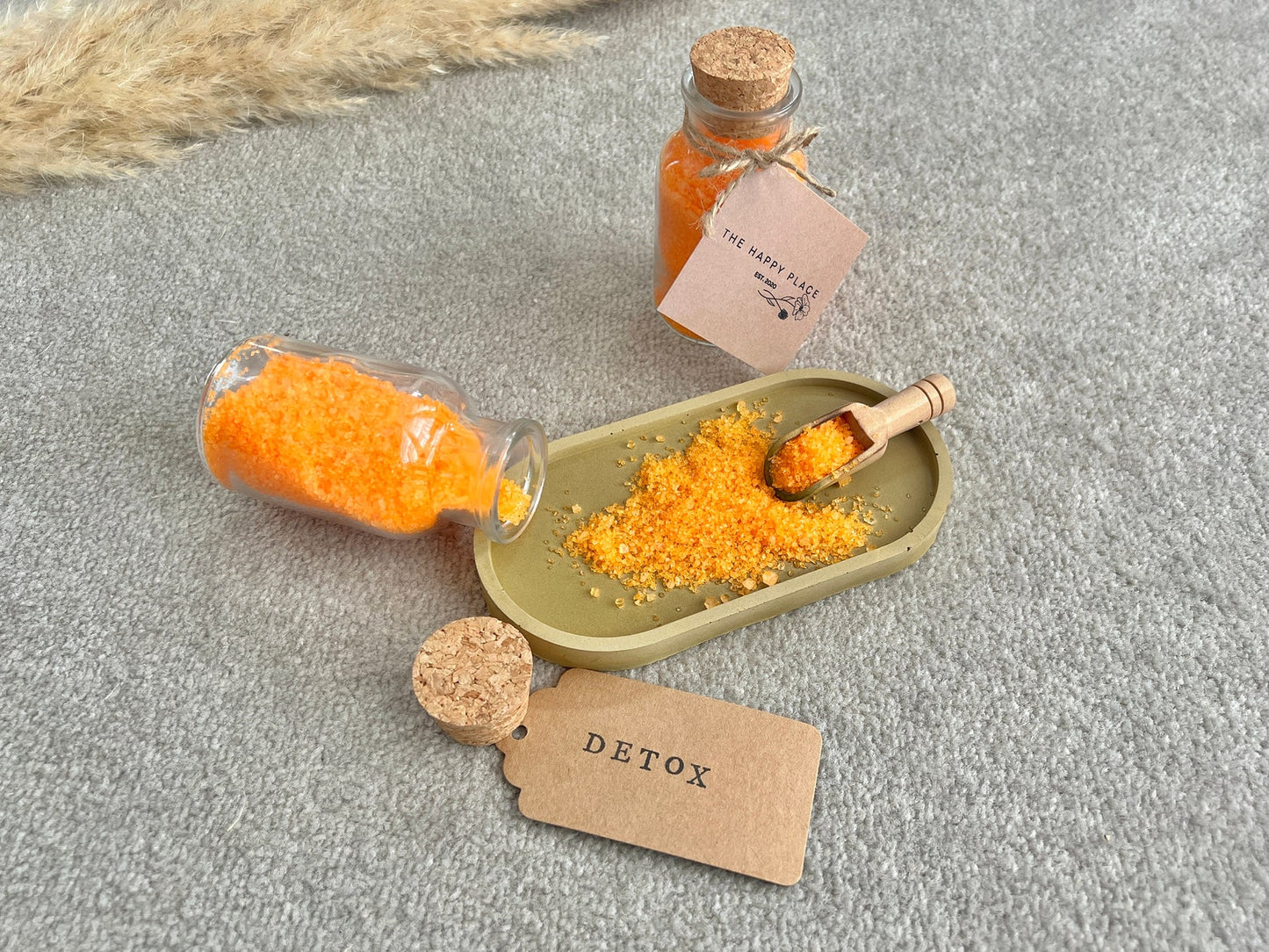 Total Detox Bath Salt in Glass Mason Jar - Home Spa Kit