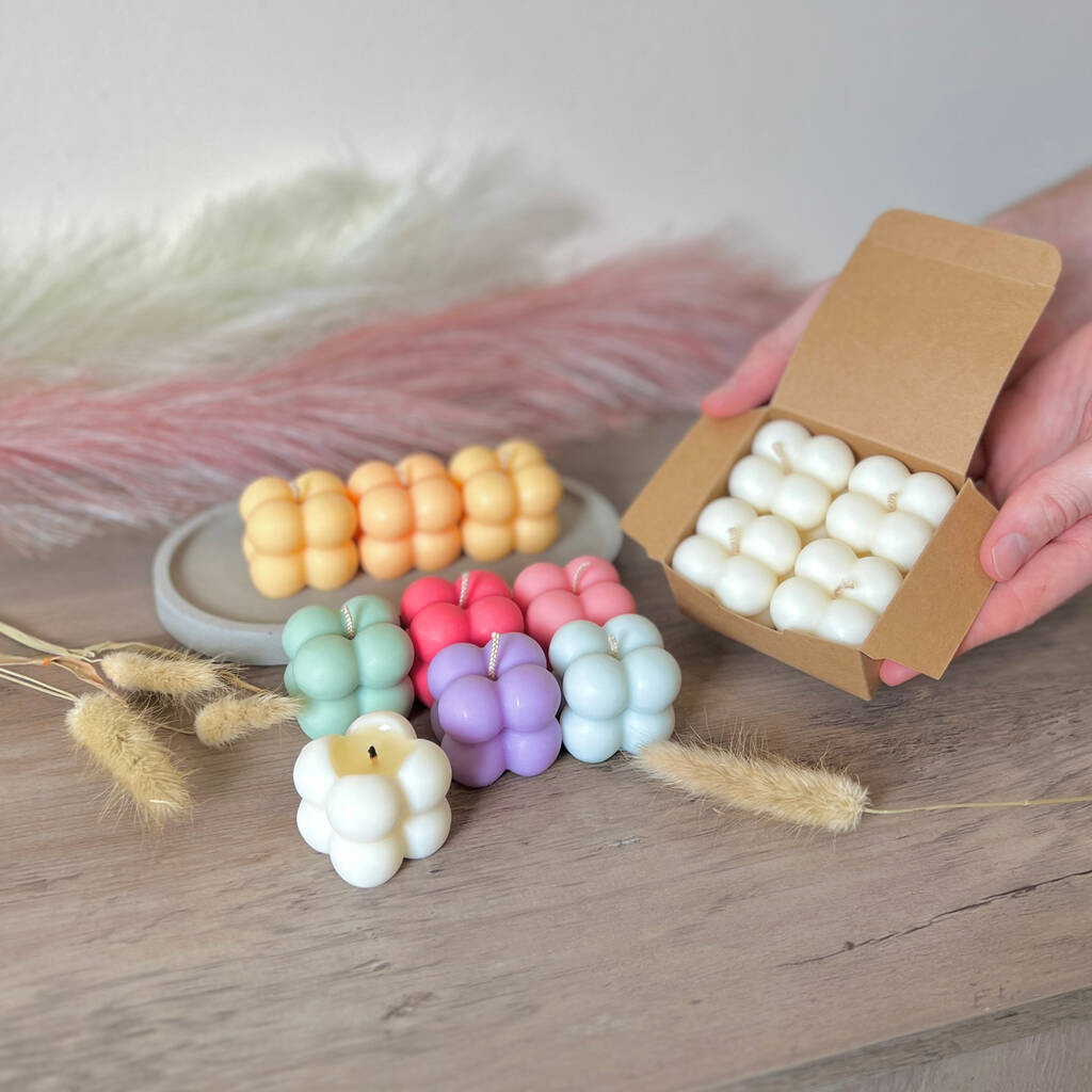 Aesthetic Soy Wax Cube Candles - Natural Vegan Candles Decor