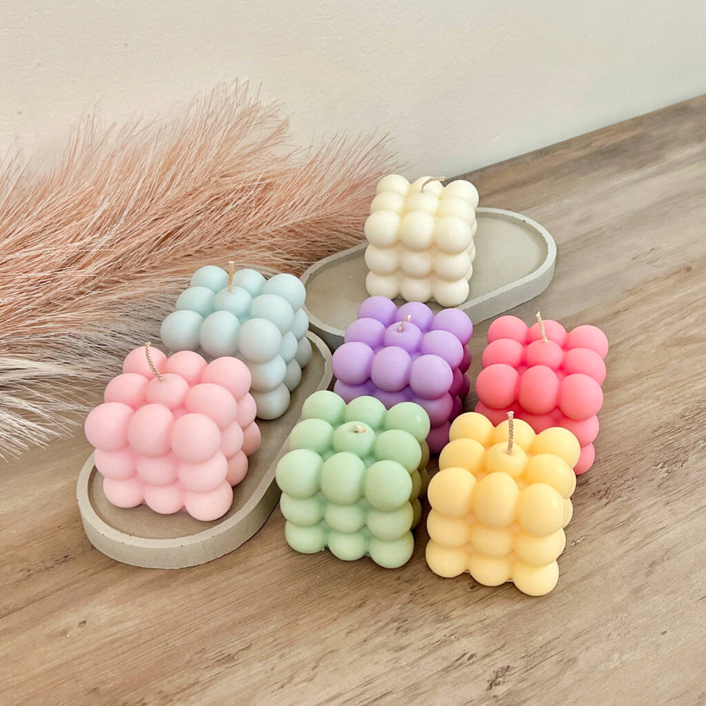 Colourful Aesthetic Bubble Candles - Cubic Coffee Table Candle - Candle Giftset for Christmas