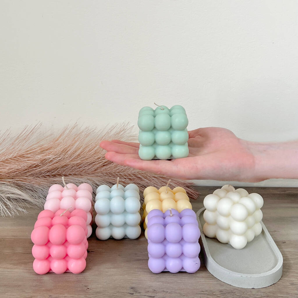 Colourful Aesthetic Bubble Candles - Cubic Coffee Table Candle - Candle Giftset for Christmas