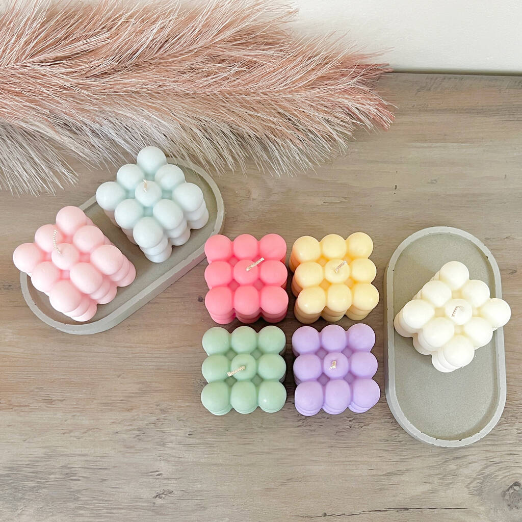 Colourful Aesthetic Bubble Candles - Cubic Coffee Table Candle - Candle Giftset for Christmas