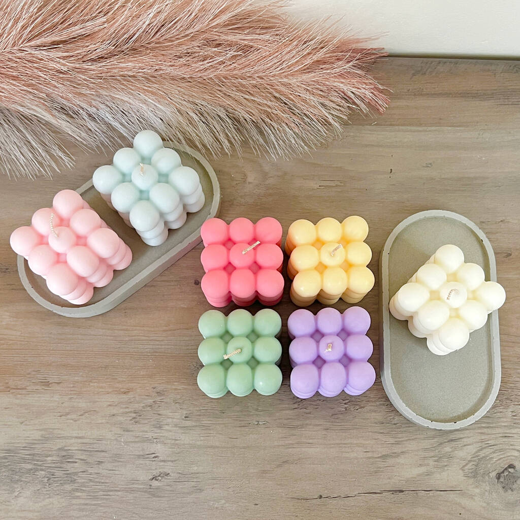 Colourful Aesthetic Bubble Candles - Cubic Coffee Table Candle - Candle Giftset for Christmas