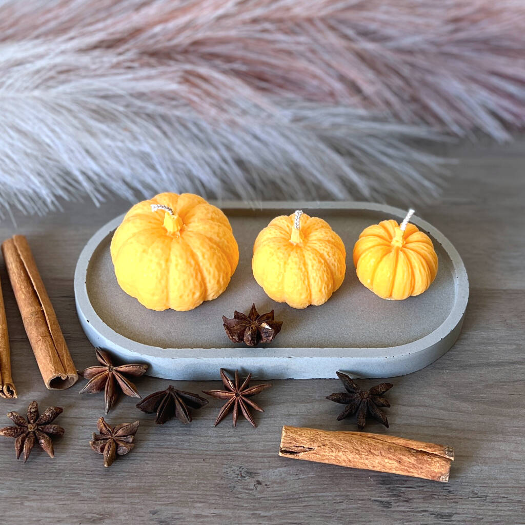 Spiced Pumpkin Aesthetic Candles - Natural Soy Wax Candle for Halloween