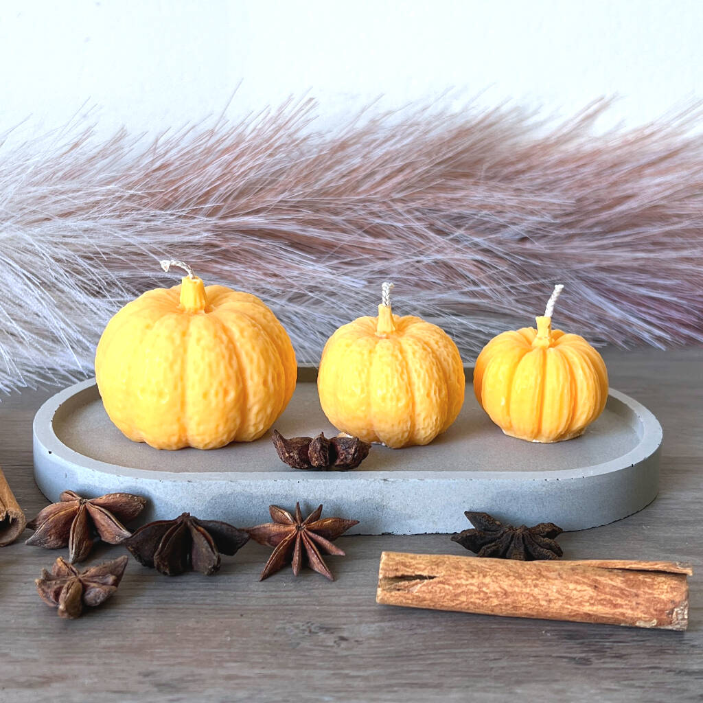 Spiced Pumpkin Aesthetic Candles - Natural Soy Wax Candle for Halloween