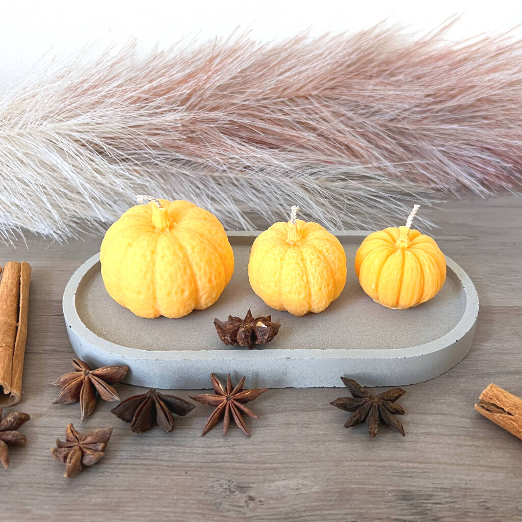 Spiced Pumpkin Aesthetic Candles - Natural Soy Wax Candle for Halloween