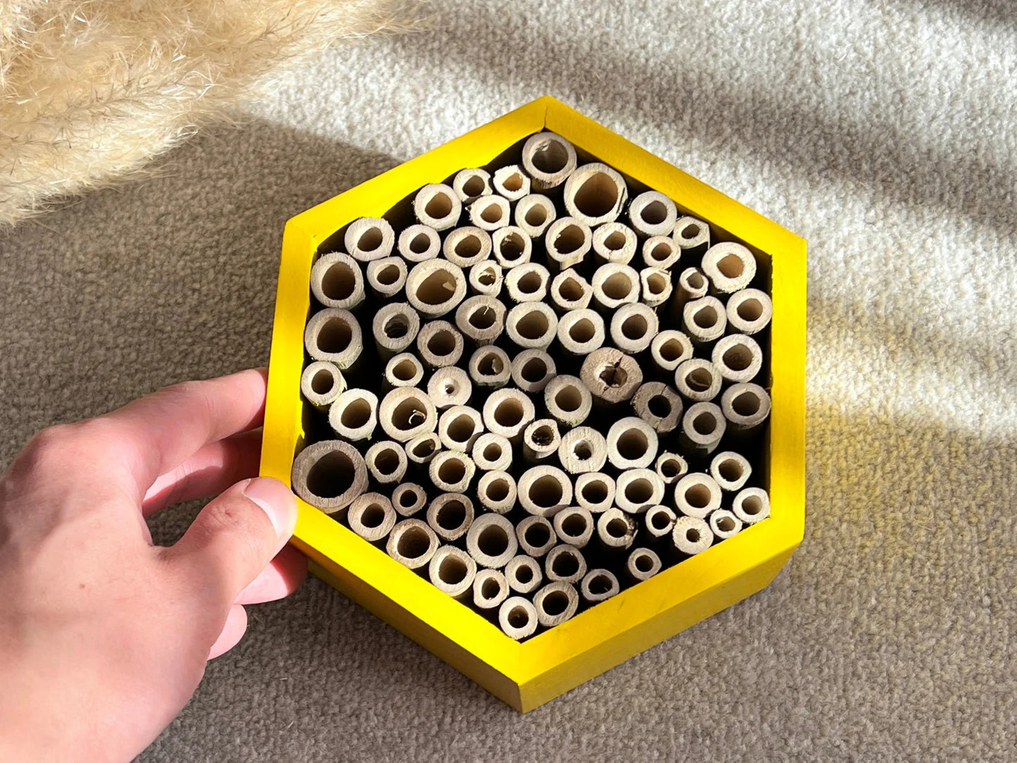 Wooden Bee Hive Insect Hotel - Sustainable Bee Habitat