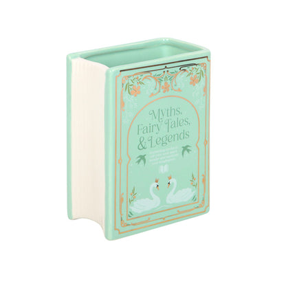 Green Book Shaped Flower Vase - Ceramic Flower Vase