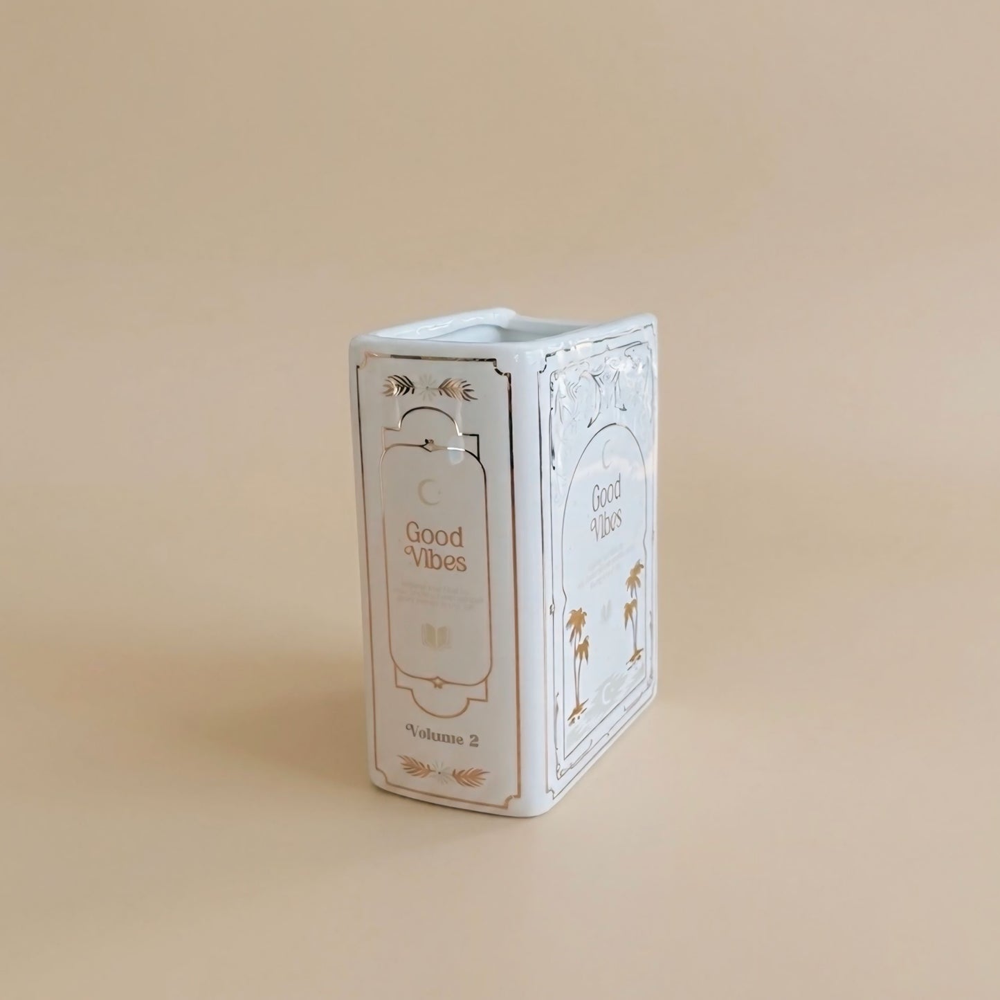 White Book Shaped Flower Vase - Flower Gifts for Mum