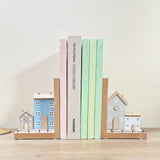 Amsterdam Canal House Inspired Wooden Bookend Pair