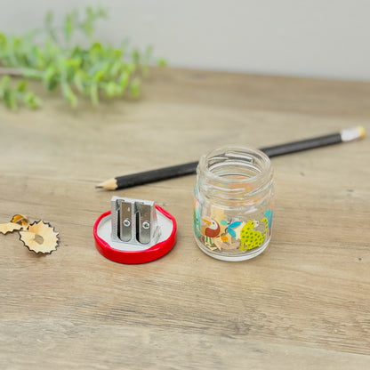 Glass Jar Pencil Sharpener - Back to School Essentials