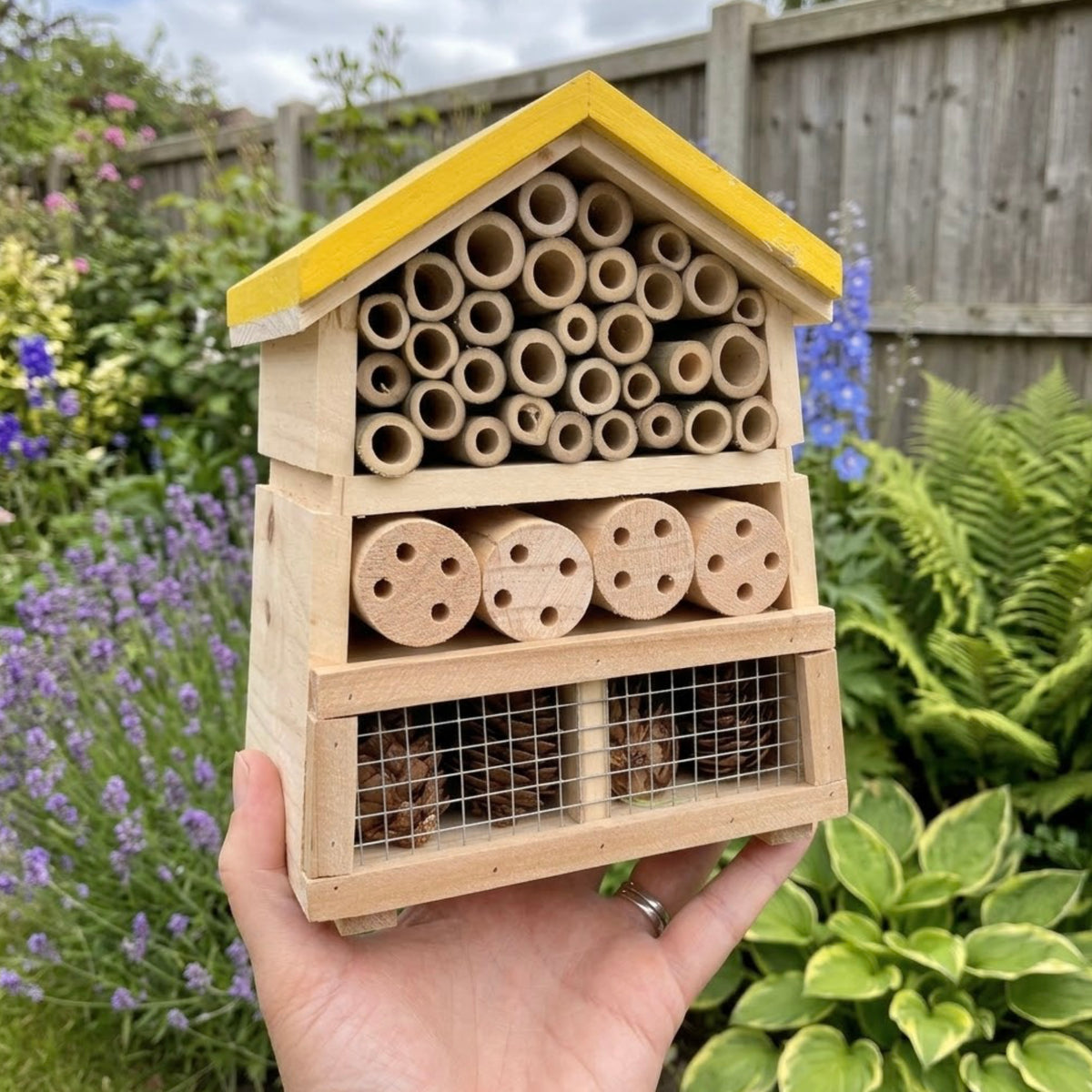 Bumble Bee Insect Hotel and Bee Hotel - Bee Hive Garden Decor