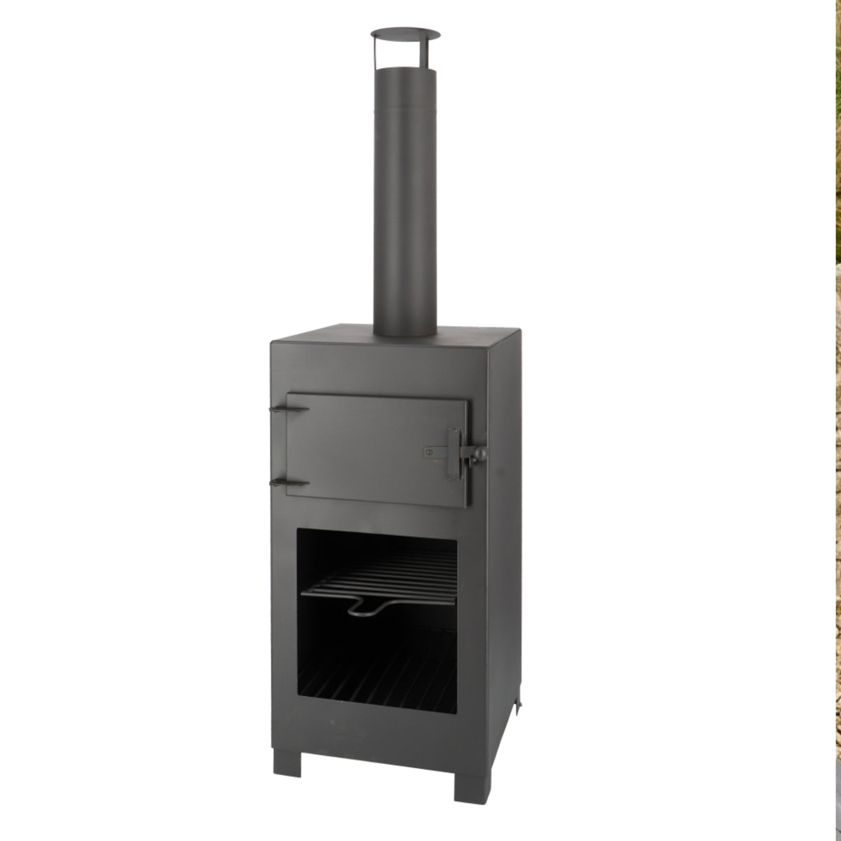 Outdoor Pizza Oven and Patio Heater - Black Garden Heater