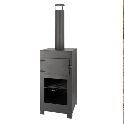 Outdoor Pizza Oven and Patio Heater - Black Garden Heater