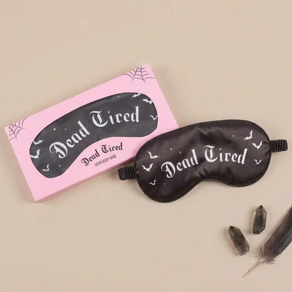 Black Satin Sleep Mask - Dead Tired Eye Mask