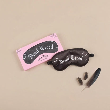 Black Satin Sleep Mask - Dead Tired Eye Mask