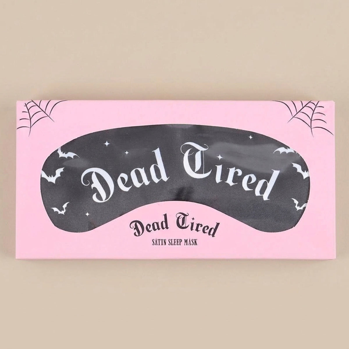 Black Satin Sleep Mask - Dead Tired Eye Mask