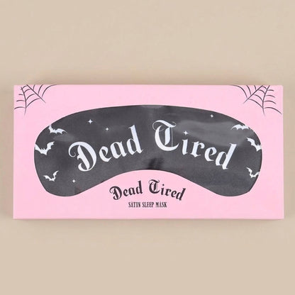 Black Satin Sleep Mask - Dead Tired Eye Mask