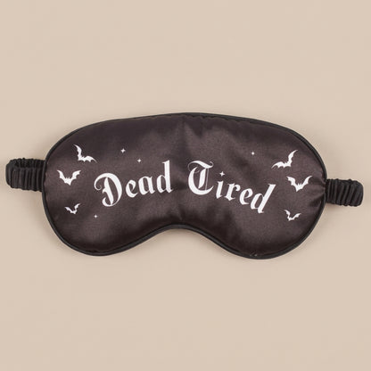 Black Satin Sleep Mask - Dead Tired Eye Mask