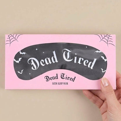 Black Satin Sleep Mask - Dead Tired Eye Mask