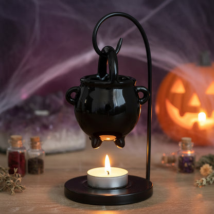 Black Hanging Cauldron Oil Burner - Witchy Gifts