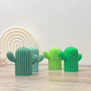 Green Cactus Candle - Saguaro Cacti Home Decor Candles