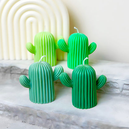 Green Cactus Candle - Saguaro Cacti Home Decor Candles