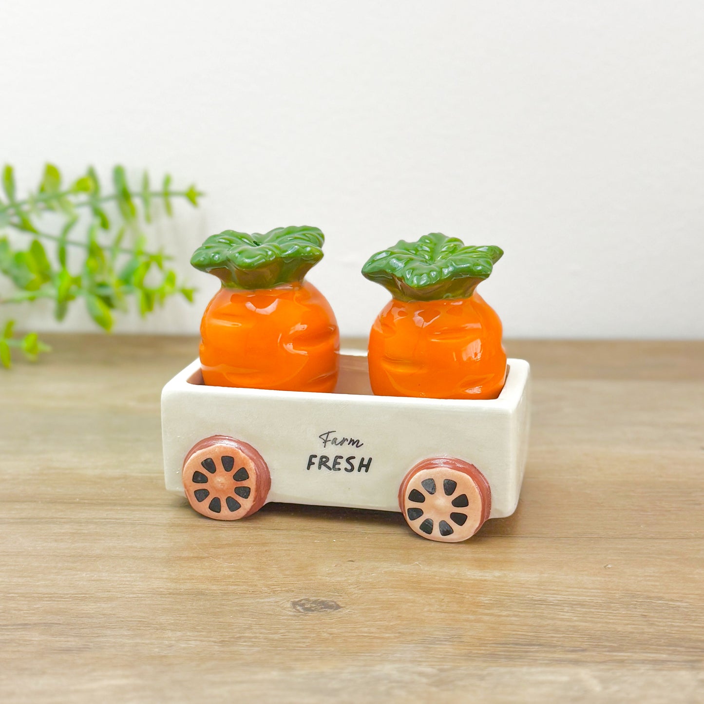 Carrot Salt and Pepper Shakers – Ceramic Cruet Set for Kitchen & Table Decor