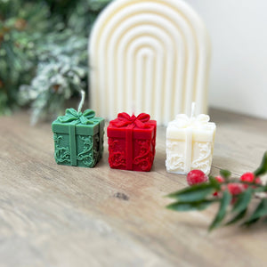 Christmas Present Candle - Festive Gift Wrapped Tealight Candles