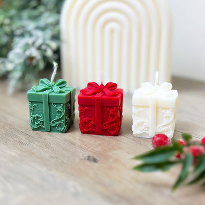 Christmas Present Candle - Festive Gift Wrapped Tealight Candles