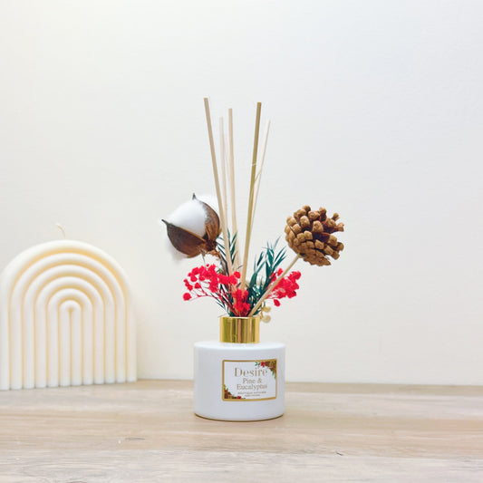 Christmas Reed Diffuser with Pine & Eucalyptus Scent - Secret Santa Gifts