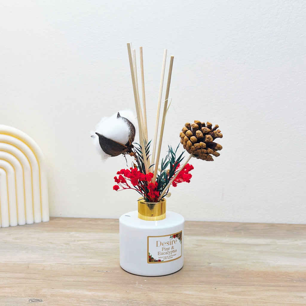 Christmas Reed Diffuser with Pine & Eucalyptus Scent - Secret Santa Gifts