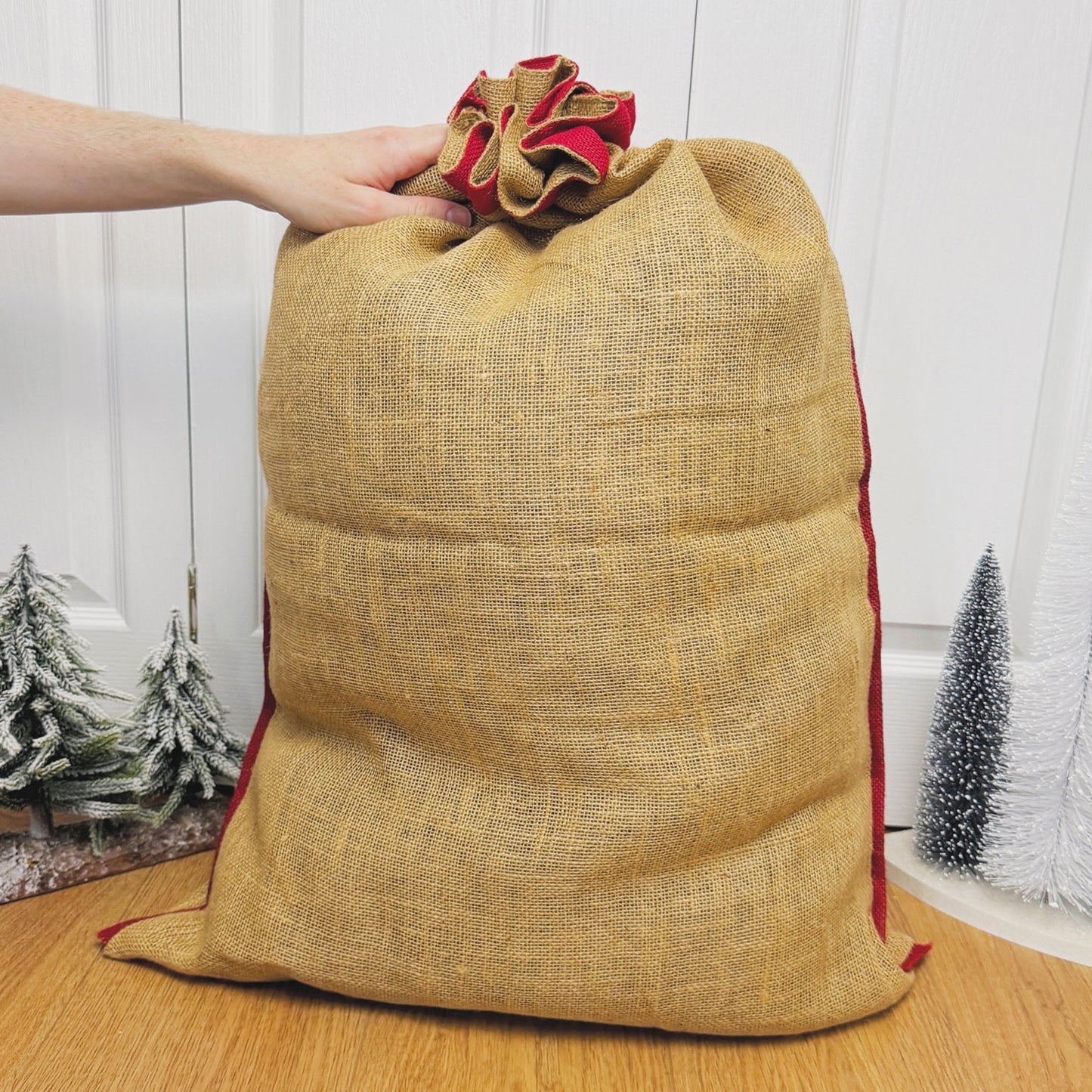 Children's Christmas Sack - Jute Christmas Gift Sack - Traditional Christmas Present Sack