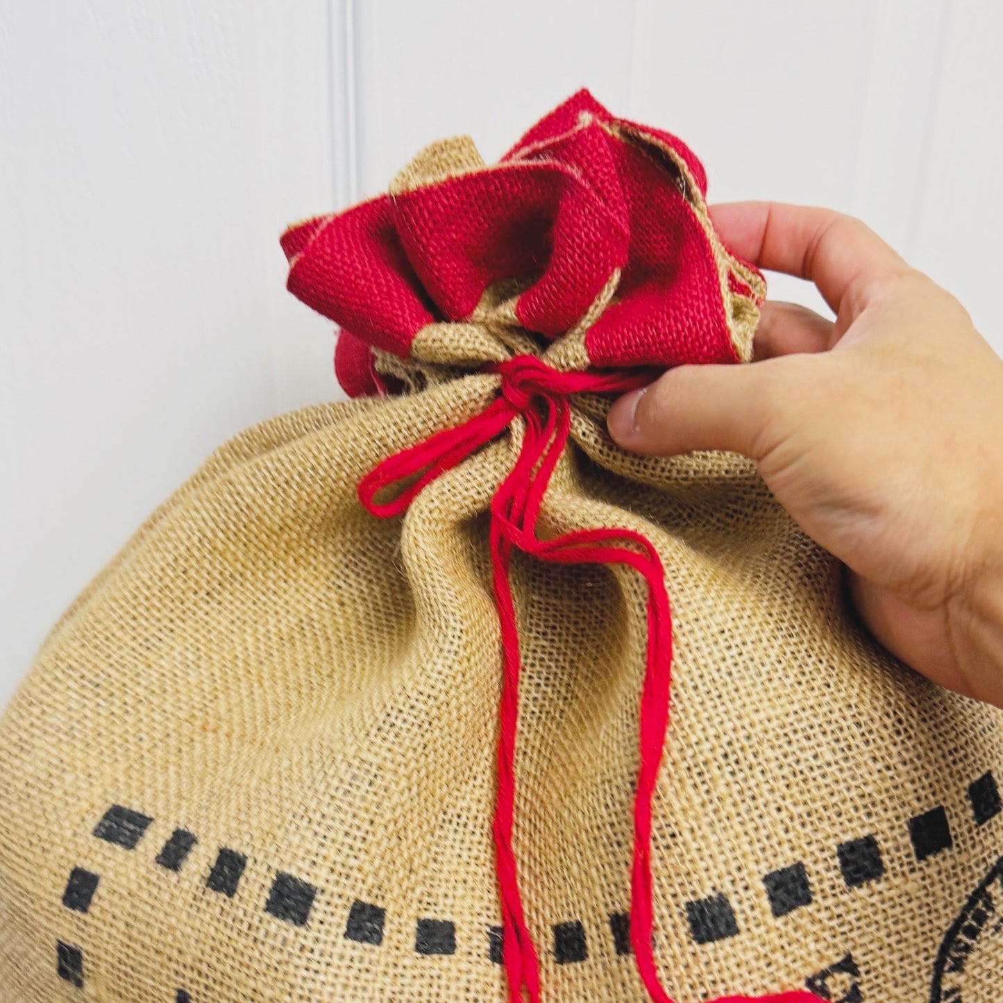 Children's Christmas Sack - Jute Christmas Gift Sack - Traditional Christmas Present Sack