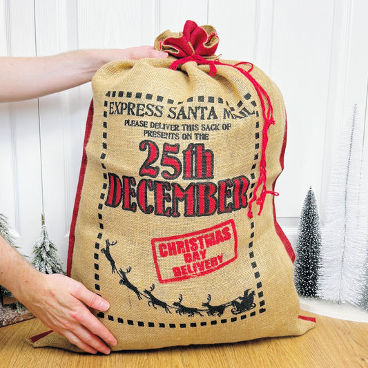 Traditional Christmas Gift Sack - Santa Mail Christmas Present Sack - Eco Christmas