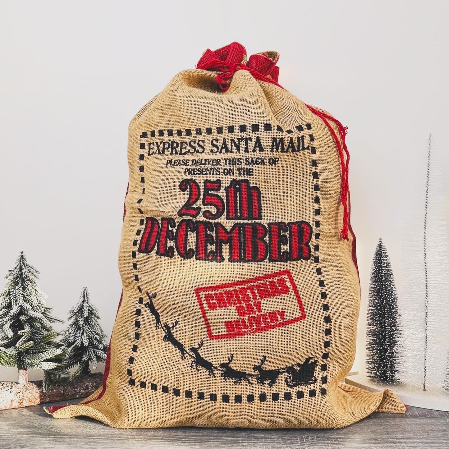 Traditional Christmas Gift Sack - Santa Mail Christmas Present Sack - Eco Christmas