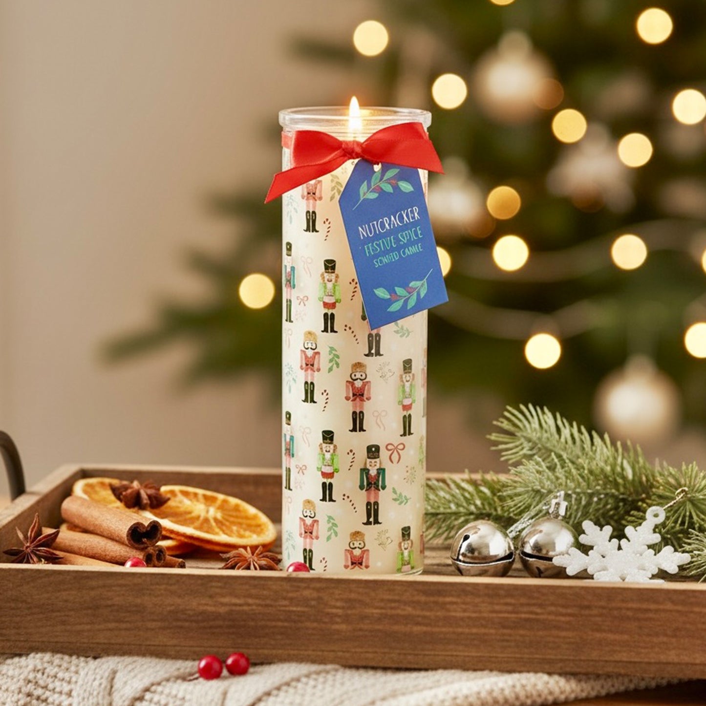 Festive Nutcracker Candle - Spice Scented Christmas Candle