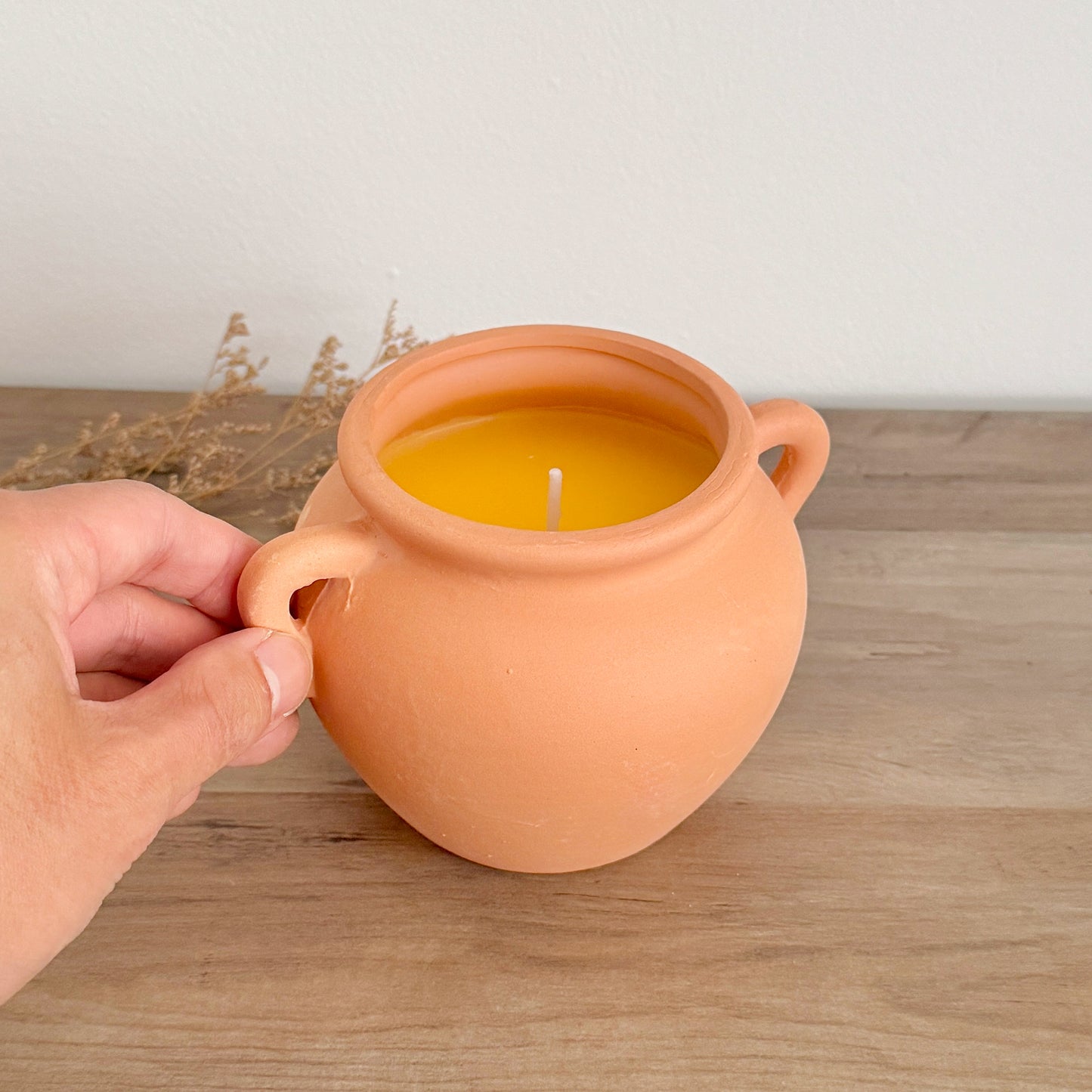 Terracotta Citronella Candle – Natural Insect Repellent Garden Candle